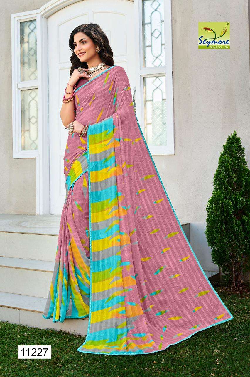 KIREVA BY SEYMORE PRINT 11205 TO 11242 SERIES DESIGNER GEORGETTE SAREES