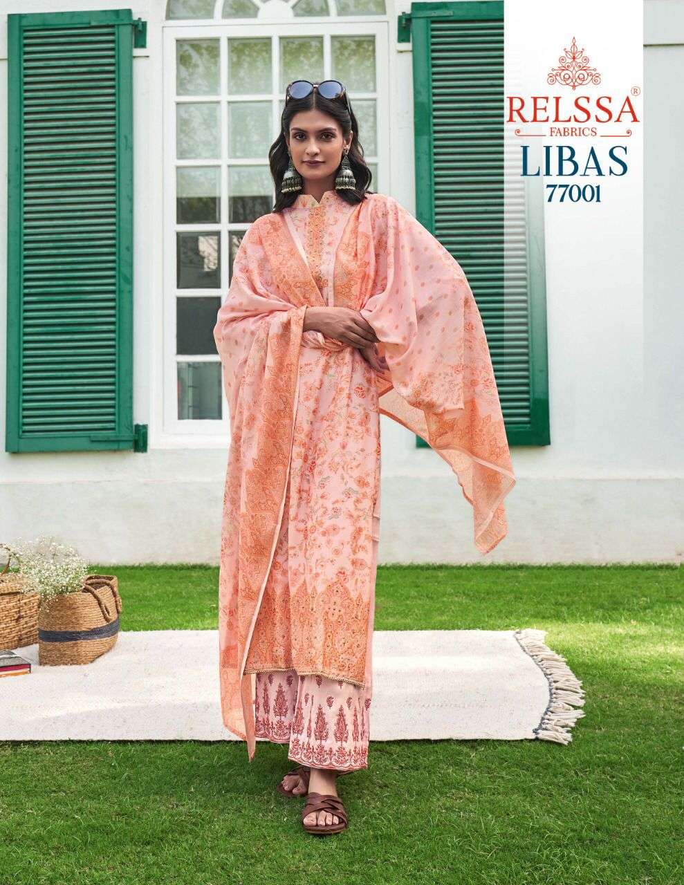 LIBAS BY RELSSA 77001 TO 77004 SERIES MUSLIN SILK WORK DRESSES