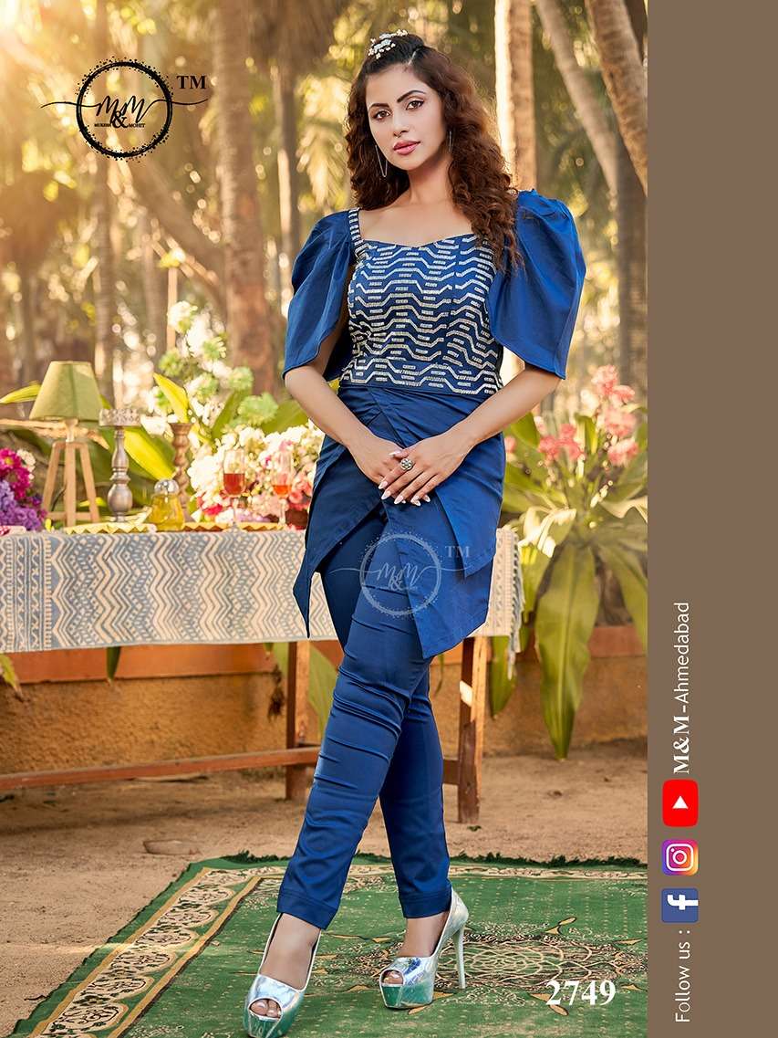 M&M 2749 HIT DESIGN BY M&M IMPORTED LYCRA TOP & PANT