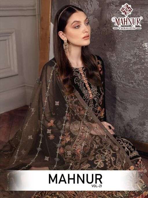 MAHNUR VOL-21 BY MAHNUR FASHION 21001 TO 21002 SERIES GEORGETTE PAKISTANI DRESSES