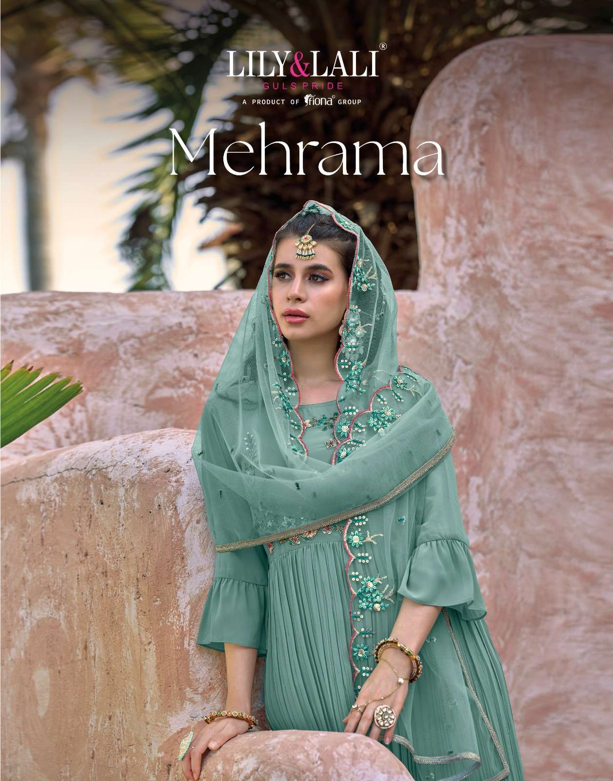 MAHRAMA  BY LILY AND LALI 11301 TO 11304 SERIES GEORGETTE HANDWORK STITCHED DRESSES