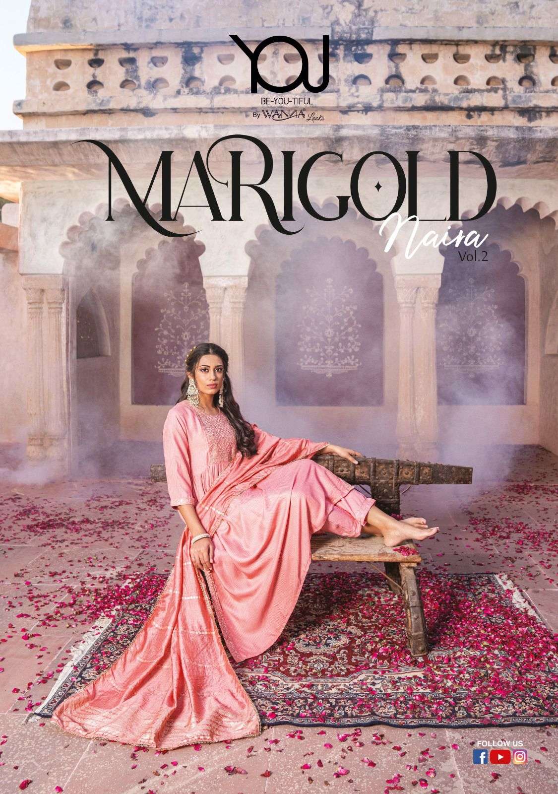 MARIGOLD NAIRA Vol-2 BY YOU 201 TO 206 SERIES HEAVY VISCOSE WORK STITCHED DRESSES