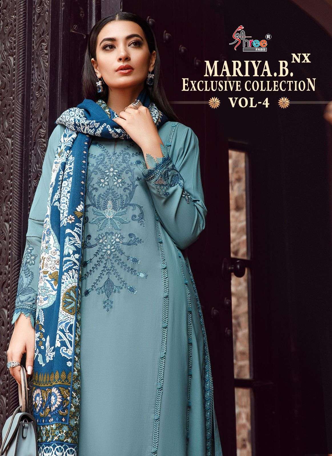 MARIYA.B. EXCLUSIVE COLLECTION VOL-4 BY SHREE FABS 2406 TO 2413 SERIES COTTON PAKISTANI DRESSES