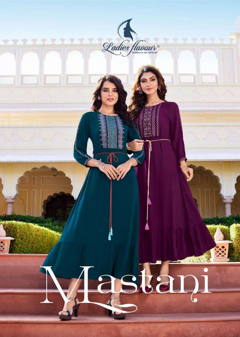 MASTANI BY LADIES FLAVOUR 3001 TO 3006 SERIES RAYON WORK KURTIS