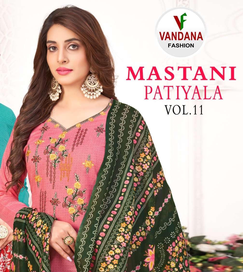 MASTANI PATIYALA VOL-11 BY VANDANA FASHION 11001 TO 11012 SERIES COTTON DRESSES