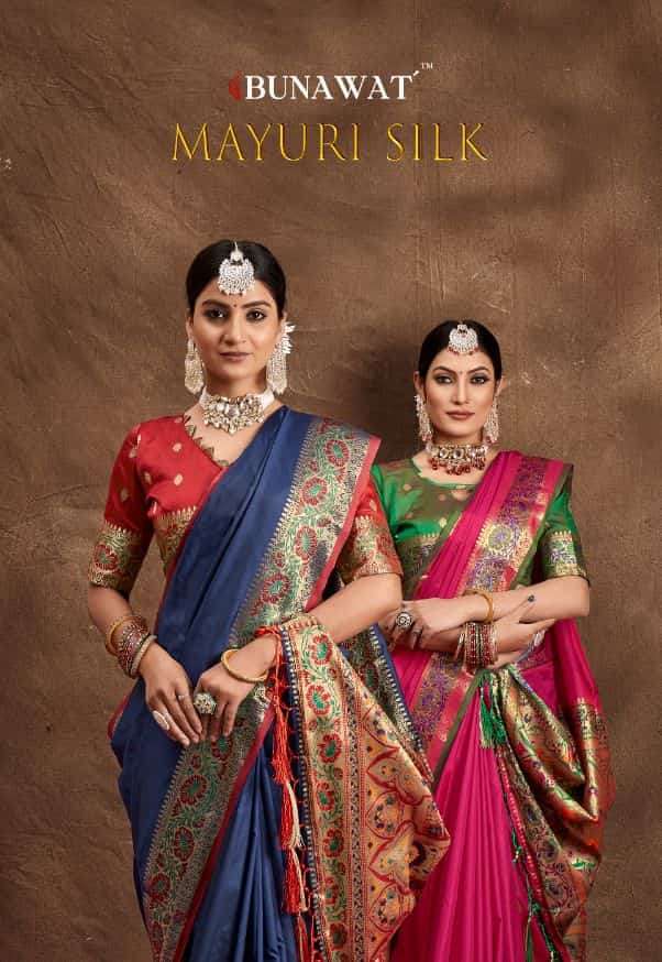 MAYURI SILK BY BUNAWAT 1001 TO 1006 SERIES DESIGNER SILK WORK SAREES