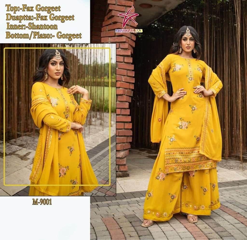 MISHAAL 9001 HIT DESIGN BY MISHAAL FAB FAUX GEORGETTE DRESSES