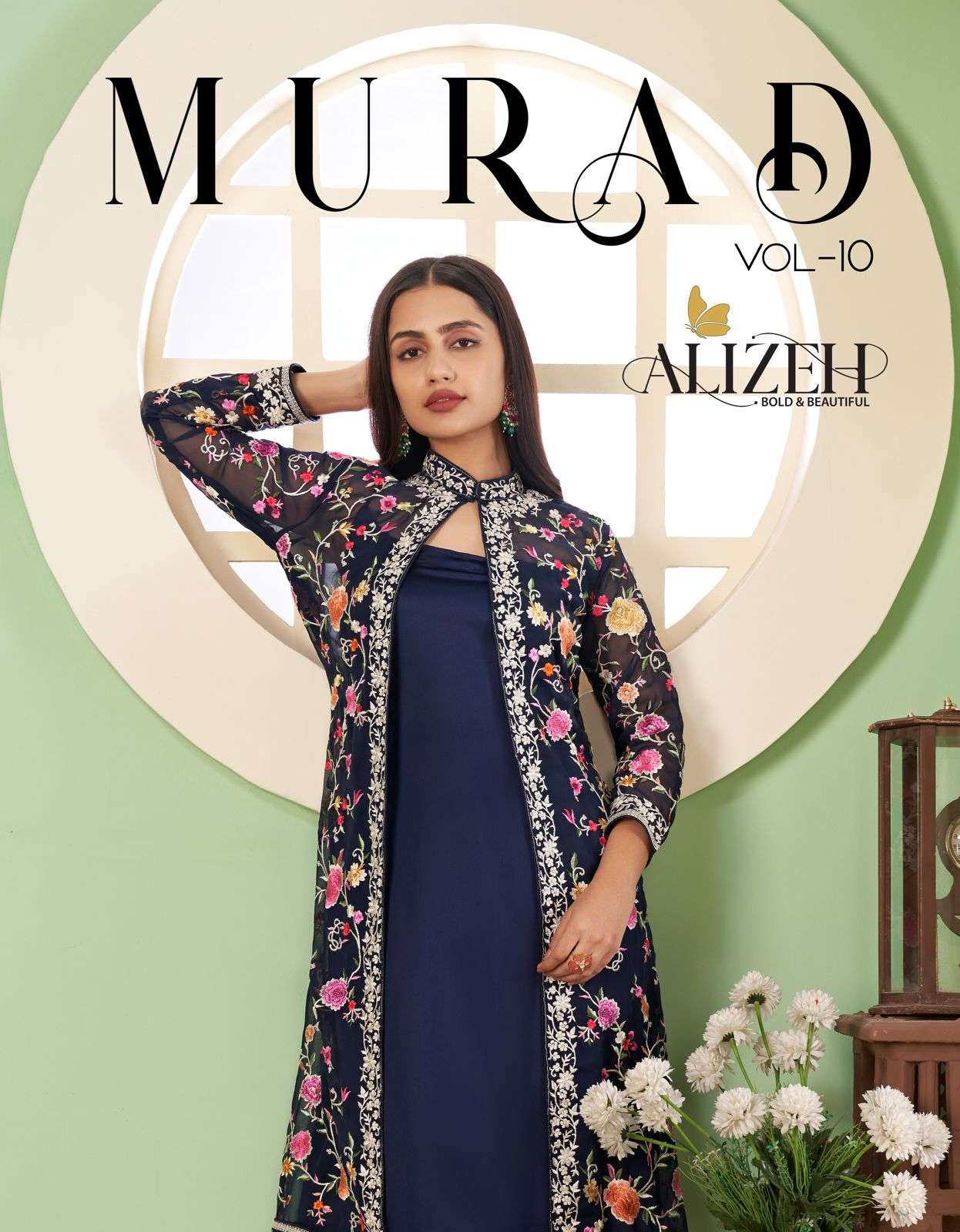 MURAD VOL-10 BY ALIZEH 2025-A TO 2025-D SERIES GEORGETTE EMBROIDERY DRESSES