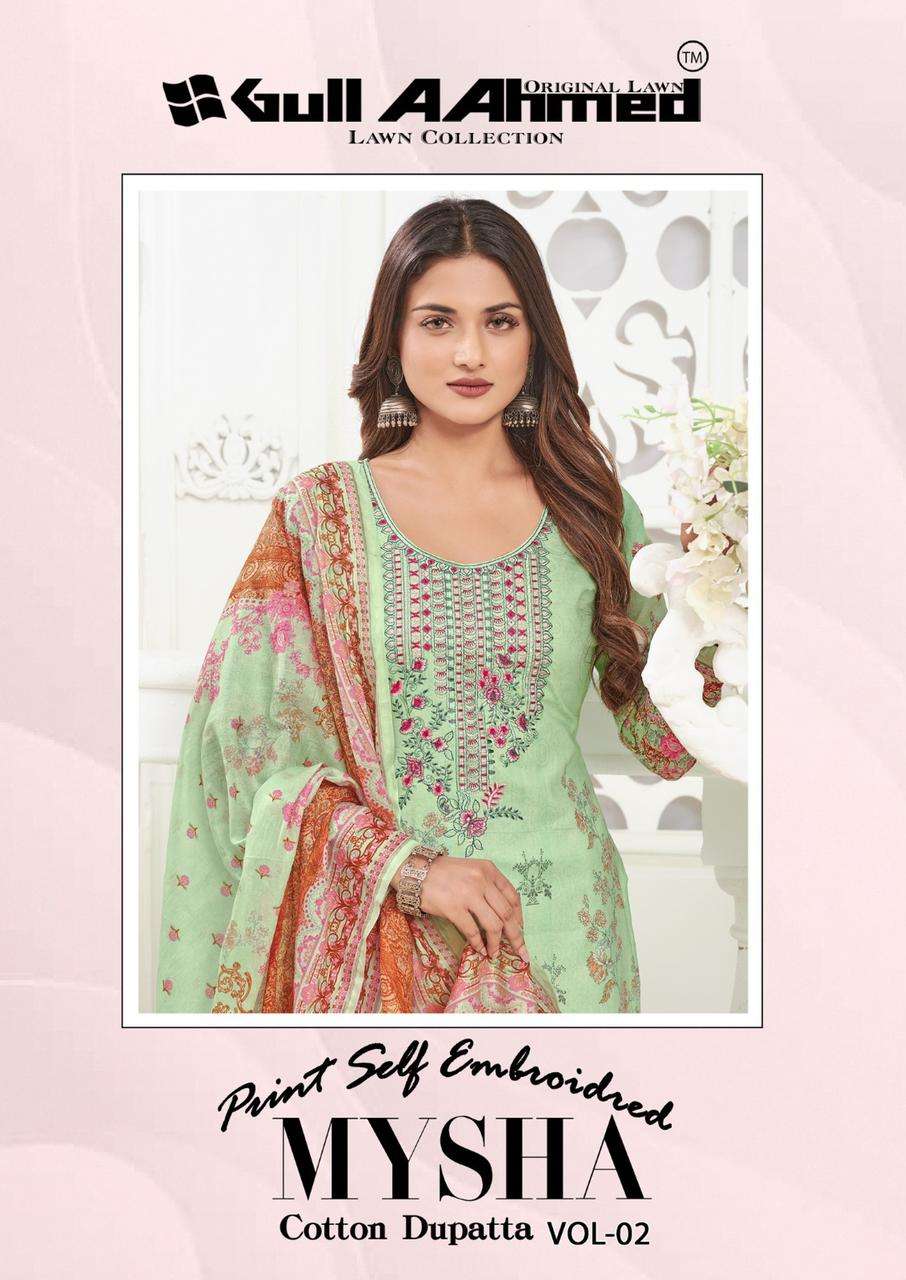 MYSHA VOL-2 BY GULL AAHMAD 2001 TO 2008 SERIES COTTON EMBROIDERY DRESSES