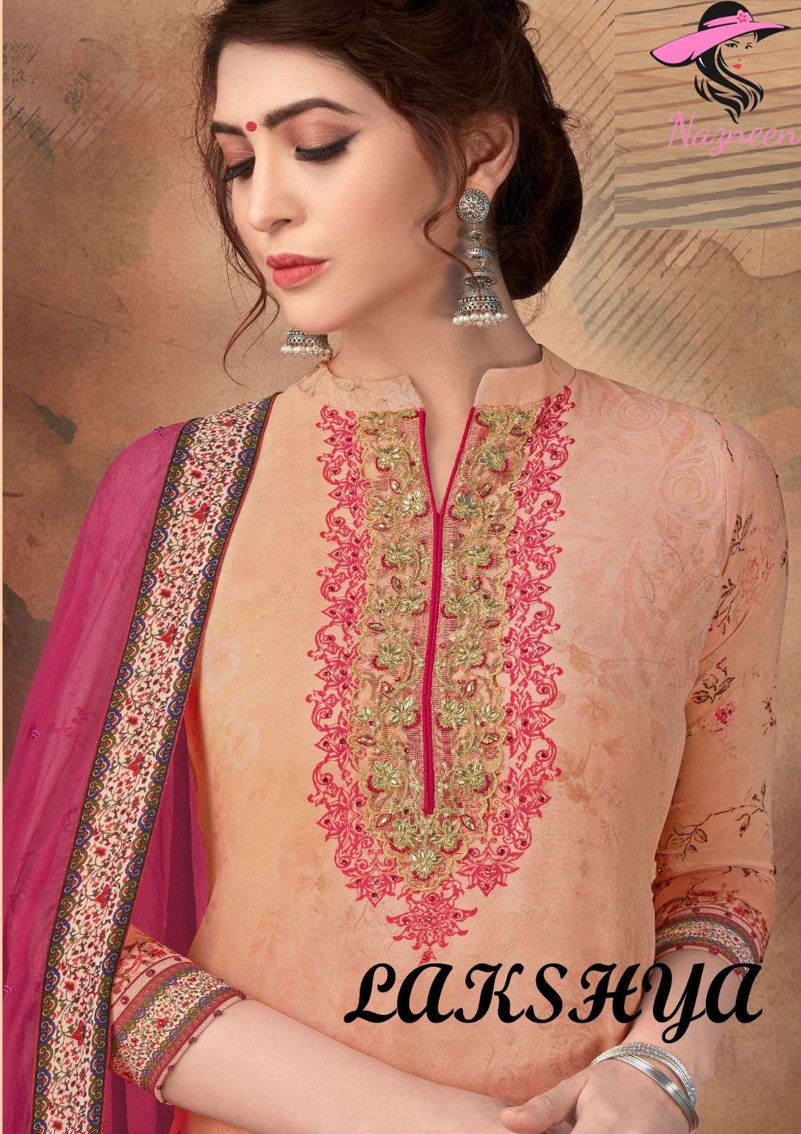 NAZNEEN LAKSHYA BY ASLIWHOLESALE 1501 TO 1506 SERIES GEORGETTE DRESSES