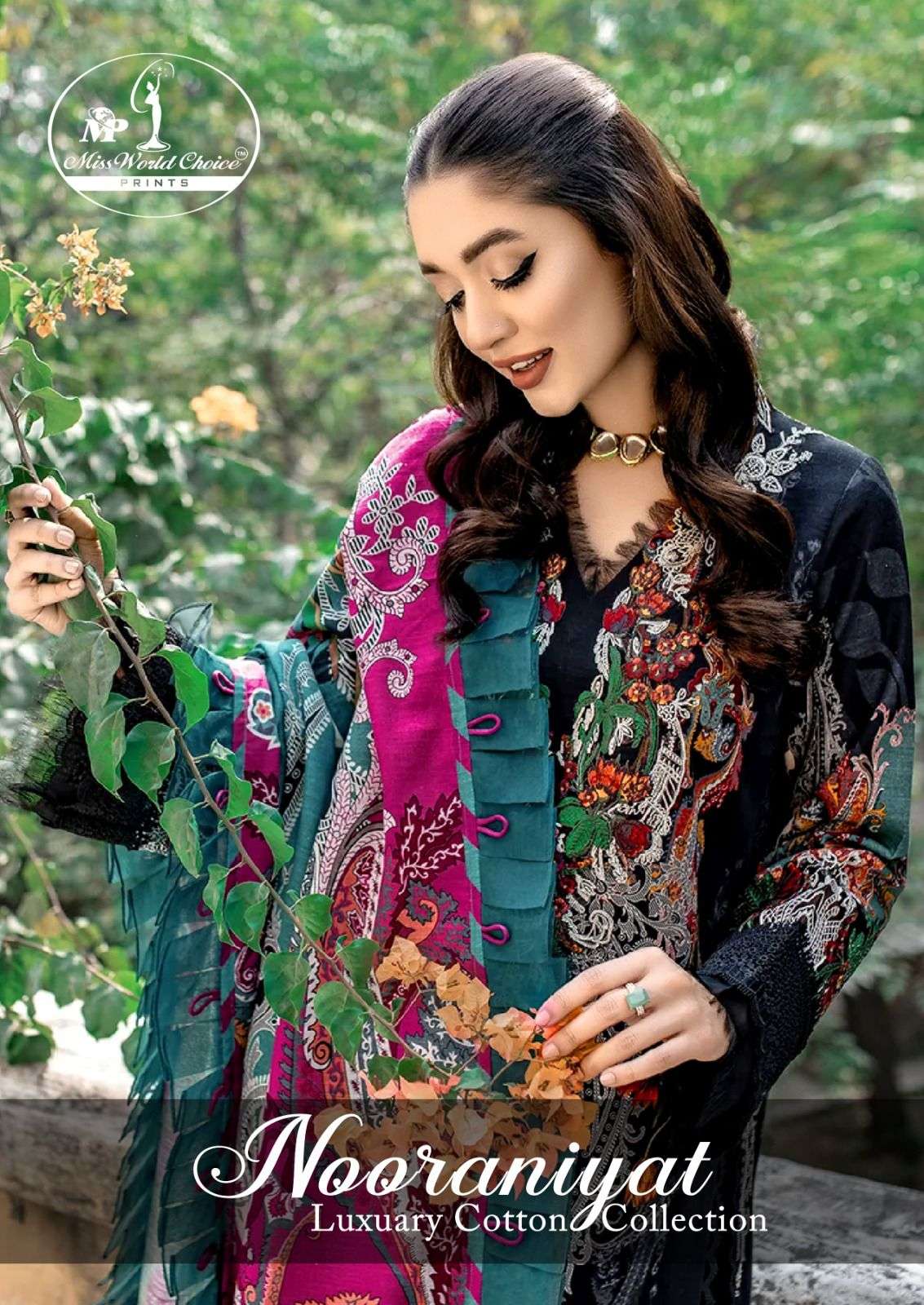 NOORANIYAT VOL-01 BY ASLIWHOLESALE 1001 TO 1008 SERIES PURE LAWN COTTON PRINT DRESSES