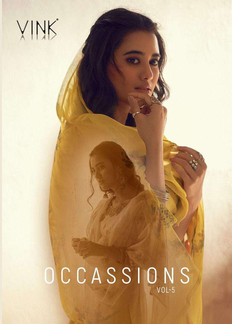 OCCASIONS VOL-5 BY VINK 1741 TO 1746 SERIES PURE VISCOSE PRINT STITCHED DRESSES