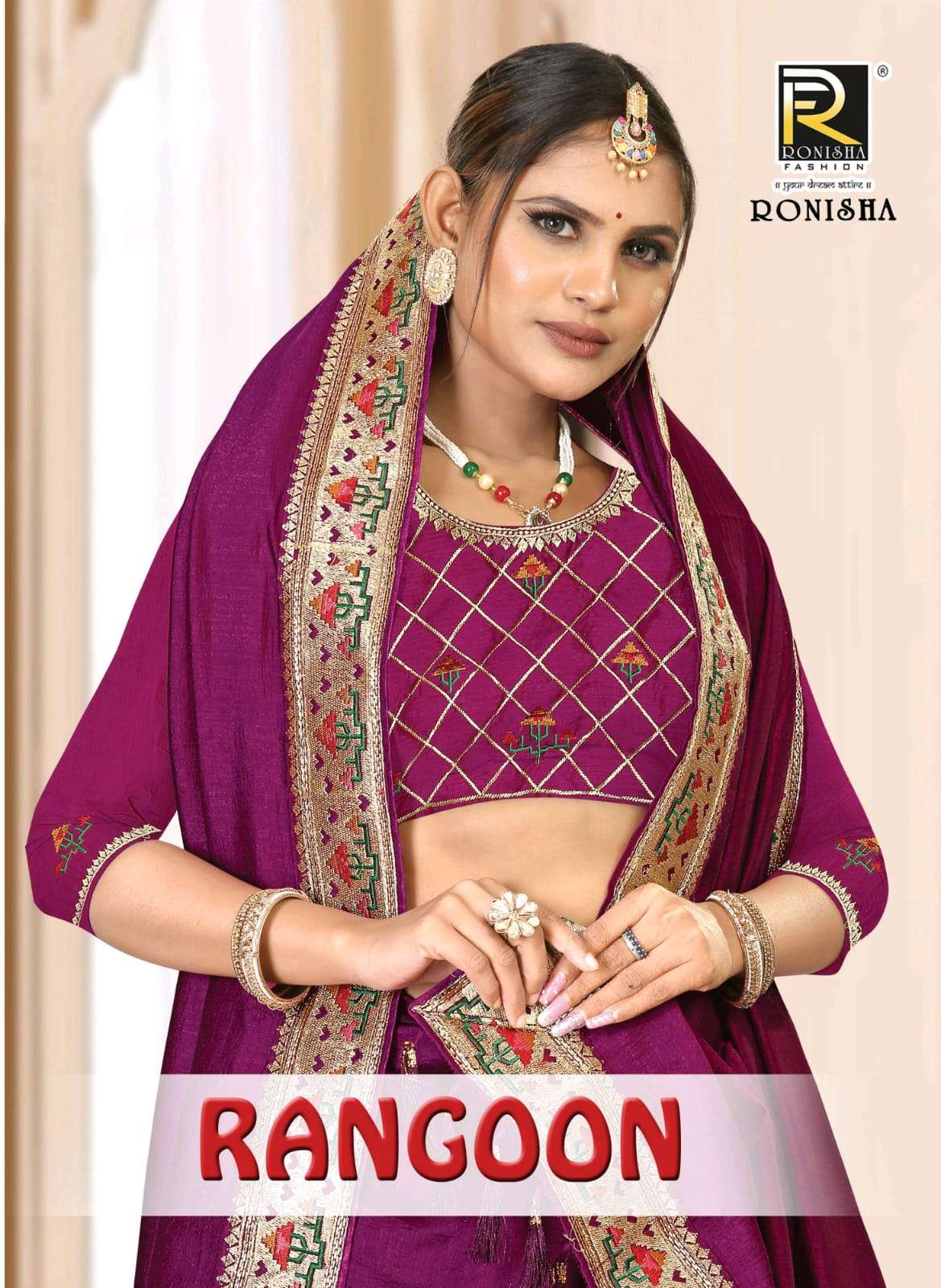 RANGOON BY RONISHA FASHION 1001 TO 1008 SERIES DESIGNER VICHITRA SILK SAREES