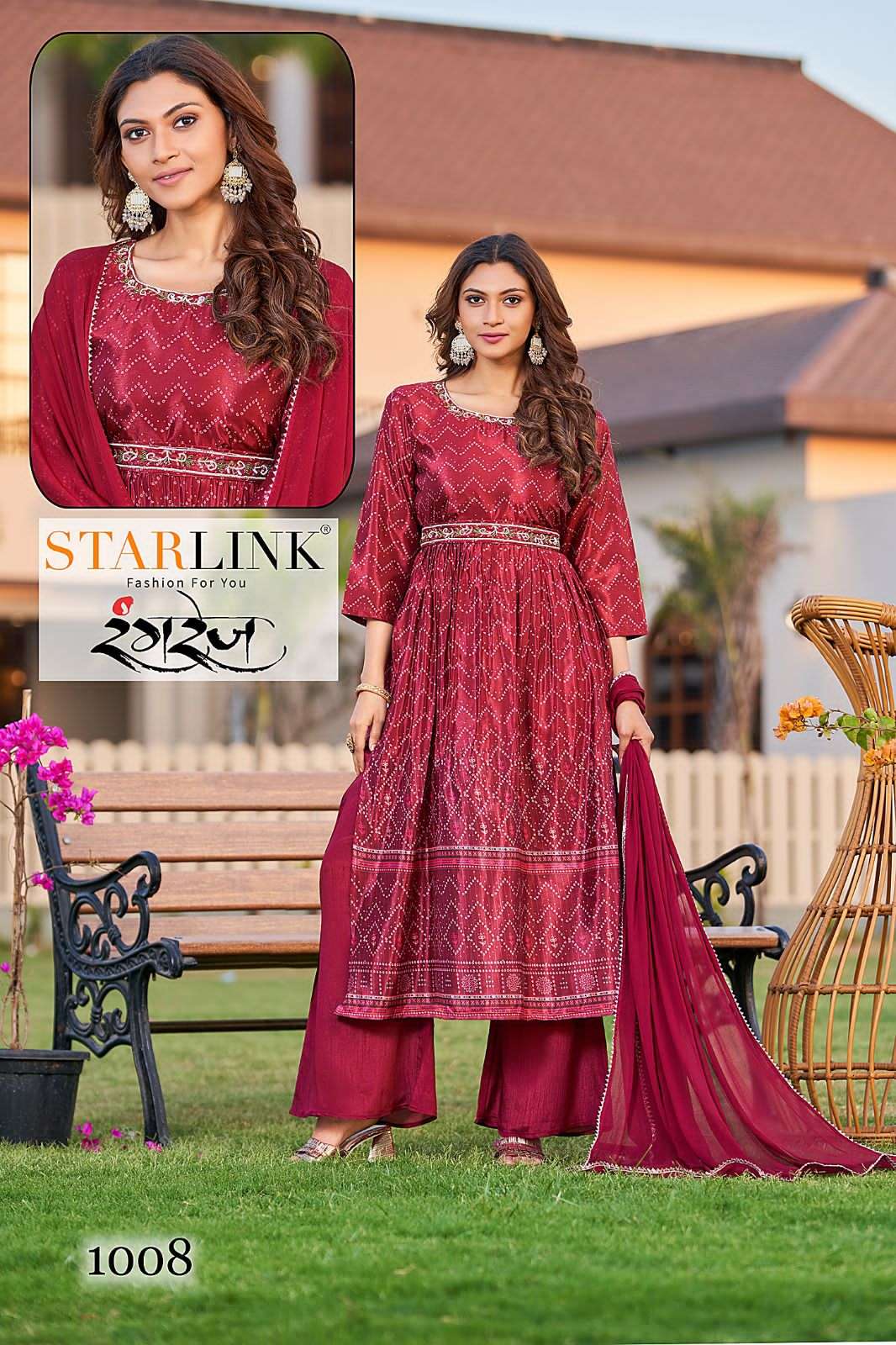 RANGREZ BY STARLINK 01 TO 08 SERIES CHINON DIGITAL PRINT STITCHED DRESSES