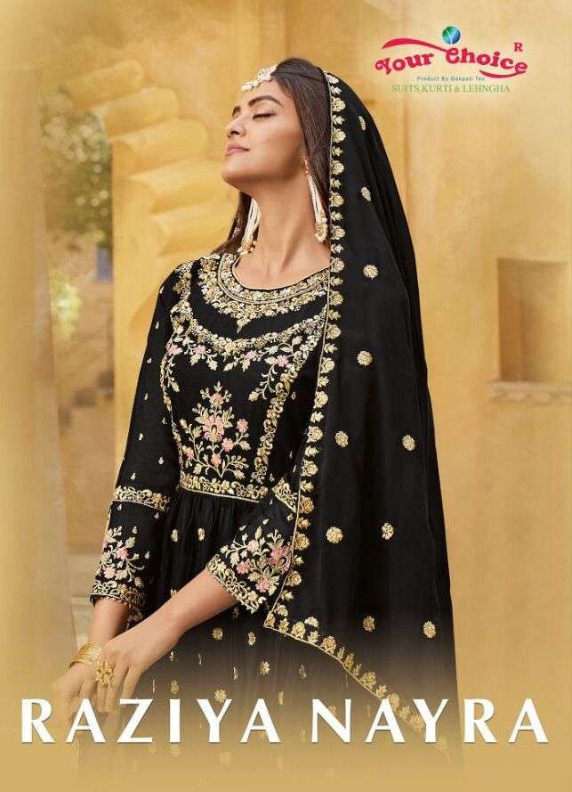 RAZIYA NAYRA BY YOUR CHOICE 1001 TO 1006 SERIES REAL GEORGETTE WORK SHARARA DRESSES