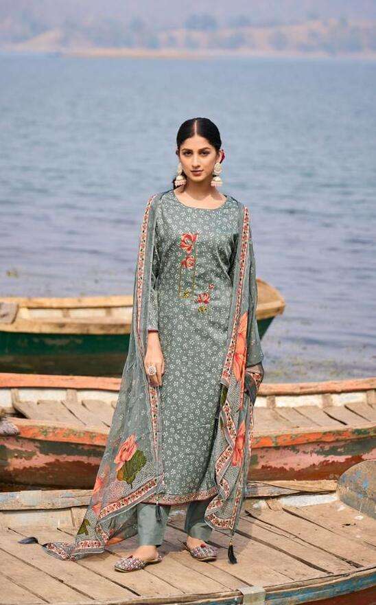 REET BY KARACHI PRINTS 1001 TO 1006 SERIES JAM SATIN EMBROIDERY DRESSES