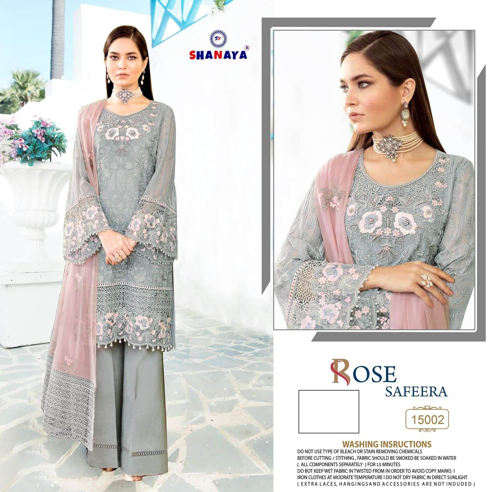 ROSE SAFEERA NX BY SHANAYA FASHION 15002 TO 15004 FAUX GEORGETTE DRESS