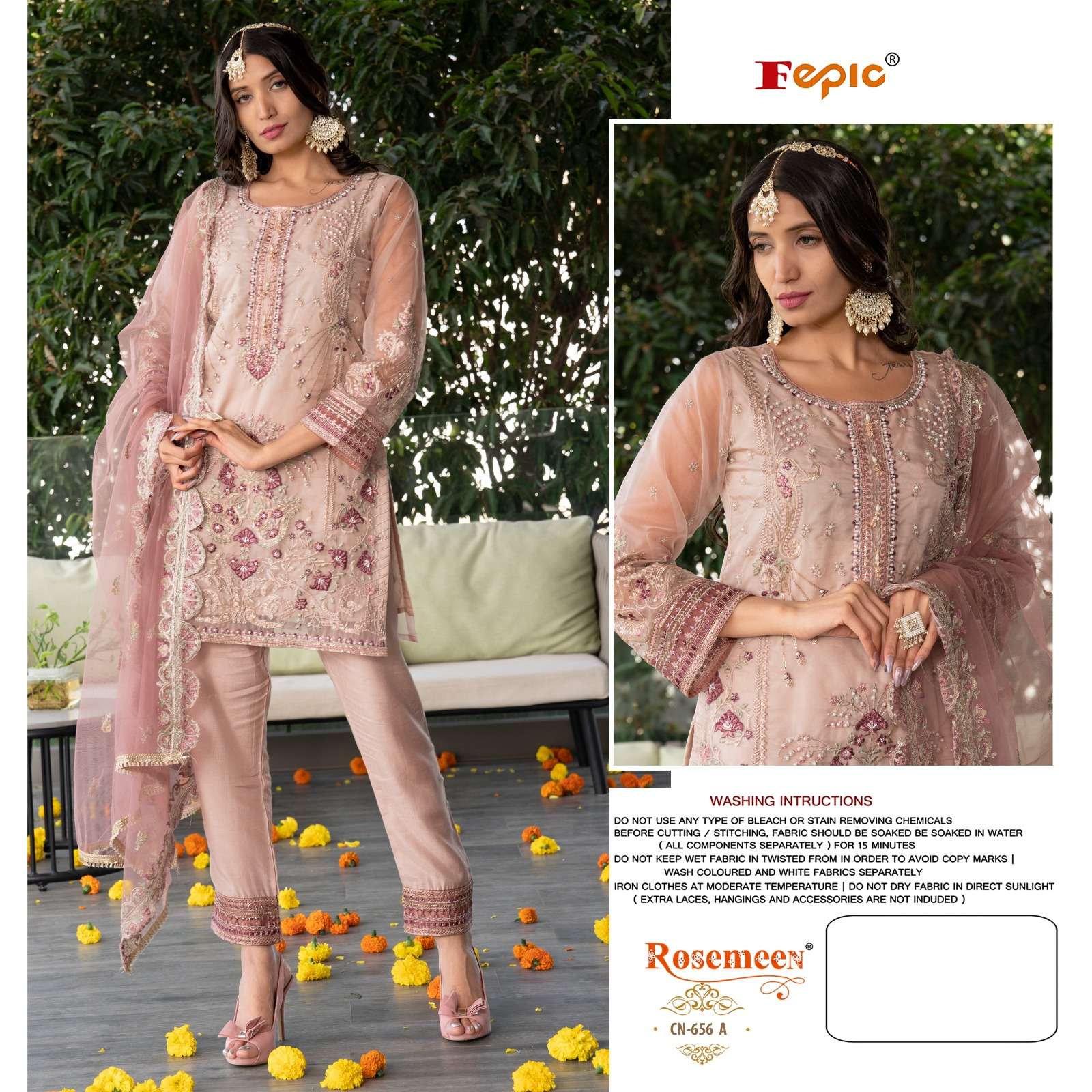 ROSEMEEN CN-656 COLOURS BY FEPIC ORGANZA STICHED PAKISTANI DRESSES