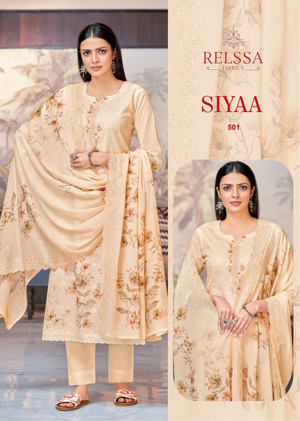 SAJJAN SIYAA BY RELSSA 501 TO 506 SERIES SUPERIOR COTTON PRINT DRESSES