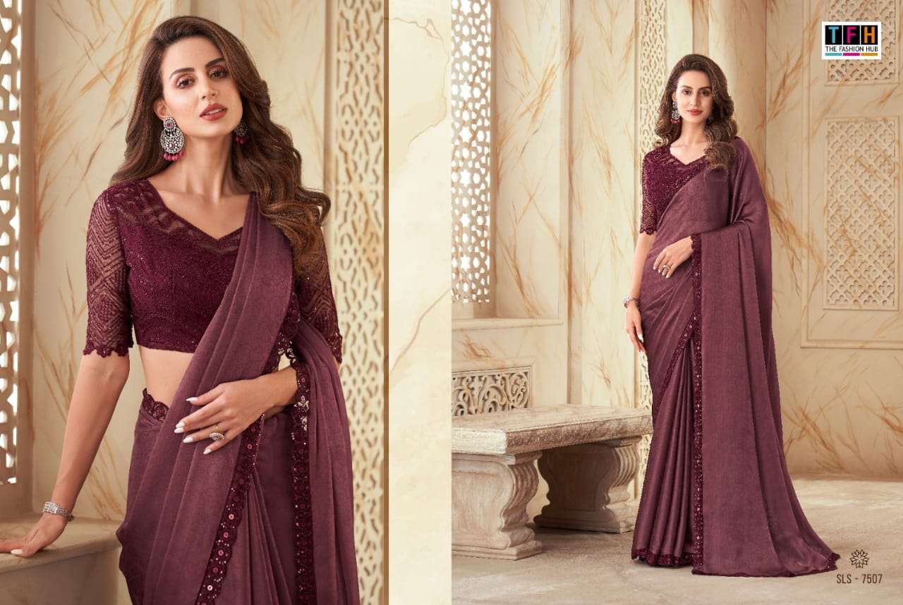 SALSA STYLE VOL-2 BY TFH 7501 TO 7516 SEIRES DESIGNER FANCY SILK SAREES