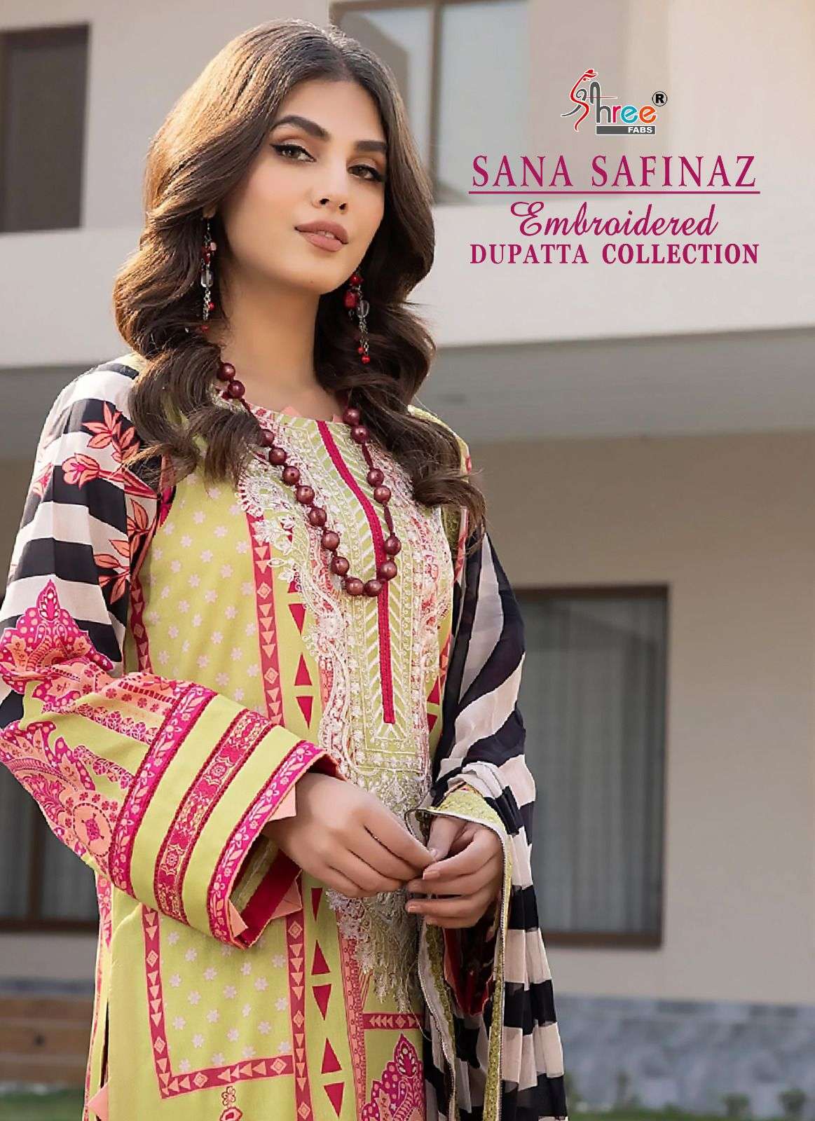 SANA SAFINAZ EMBROIDERED DUPATTA COLLECTION BY SHREE FABS 2537 TO 2534 SERIES COTTON DRESSES