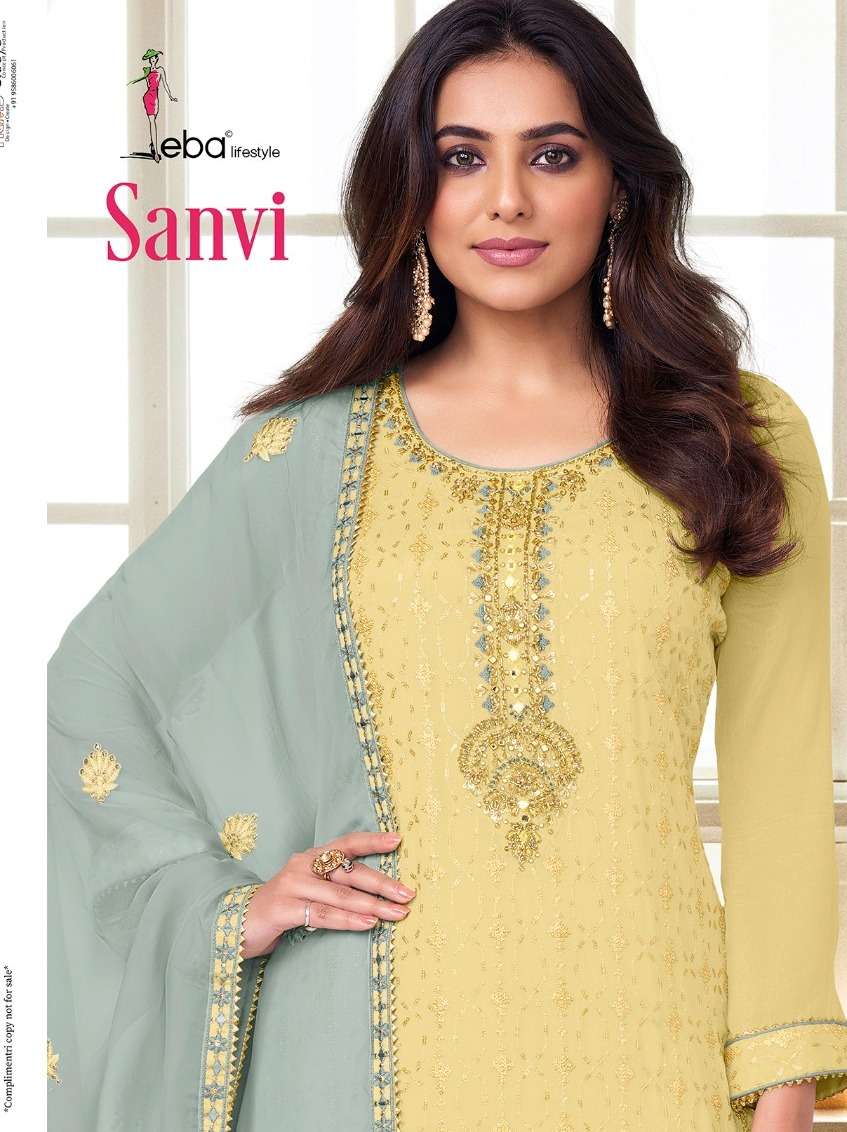 SANVI BY EBA LIFESTYLE 1511 TO 1515 SERIES CHINON EMBROIDERY DRESSES