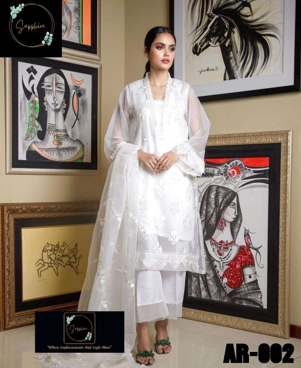 SAPPHIRE AR-002  BY ASLIWHOLESALE PURE COTTON HEAVY DRESSES 