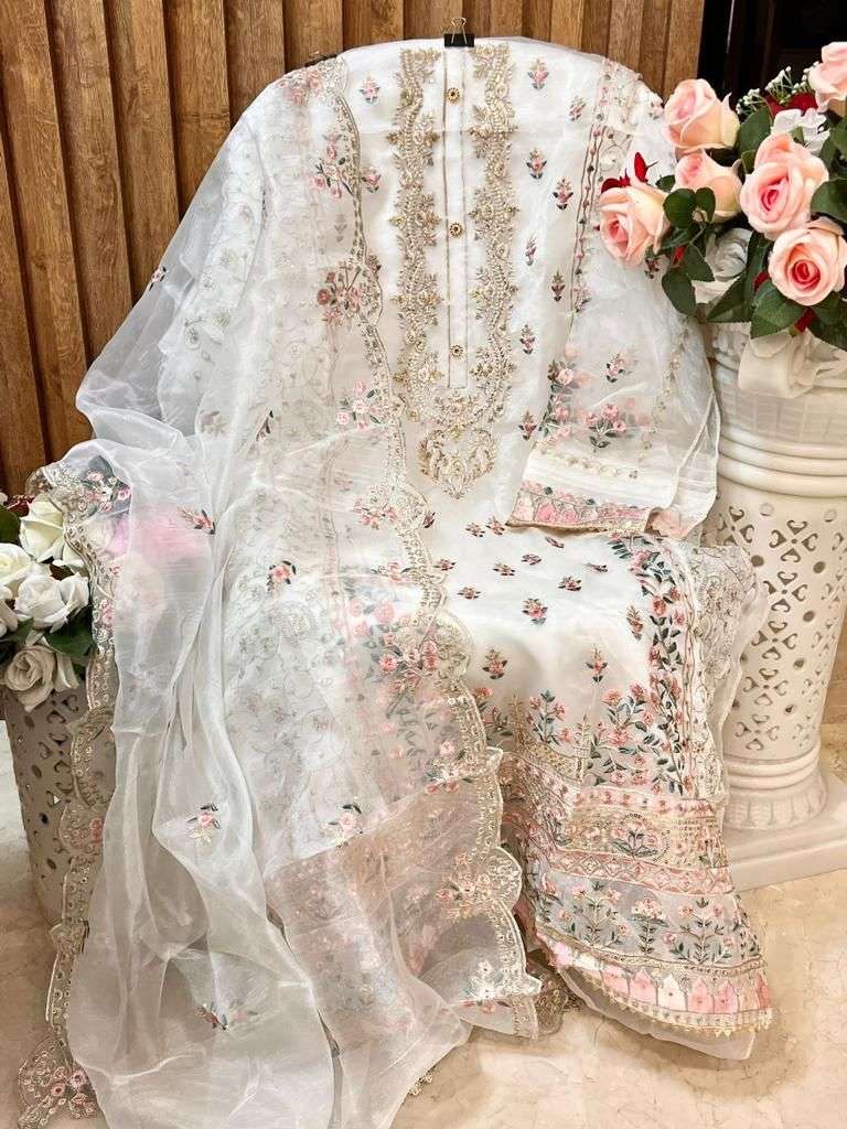 SAYAM VOL-2 BY MEHBOOB TEX 1001-F TO 1001-G ORGANZA EMBROIDERY PAKISTANI DRESSES