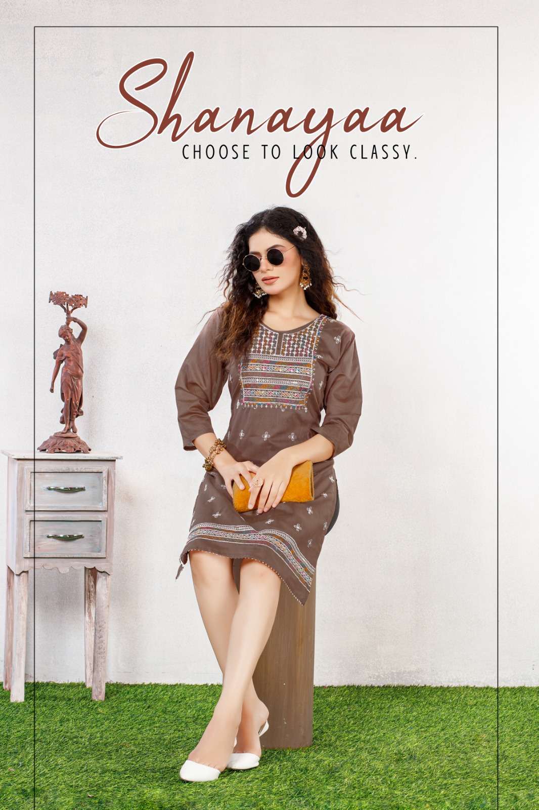 SHANAYAA BY BANWERY 101 TO 108 CHANDERI SILK STITCHED KURTIS