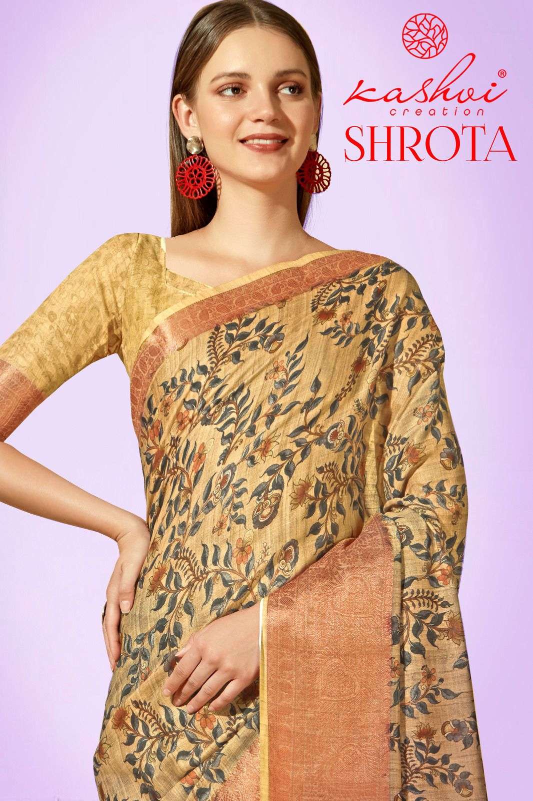 SHROTA BY KASHVI CREATION 57001 TO 57010 SERIES SILK PRINT SAREES