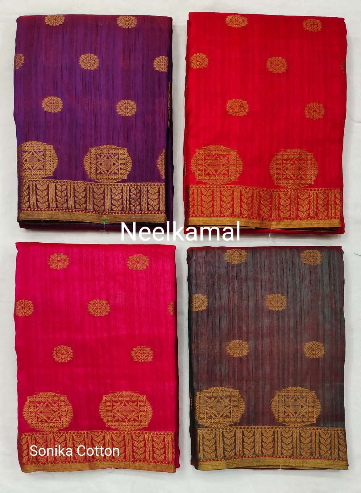 SONIKA COTTON BY NEELKAMAL SAREES STYLISH DESIGNER COTTON SAREES