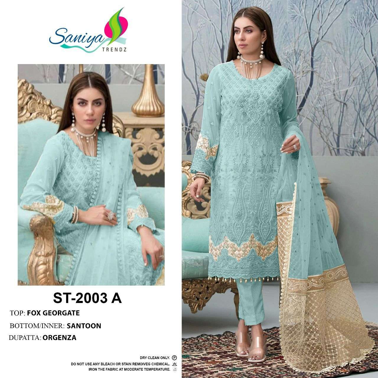 ST-2003 COLOURS BY SANIYA TRENDZ GEORGETTE PAKISTANI DRESSES