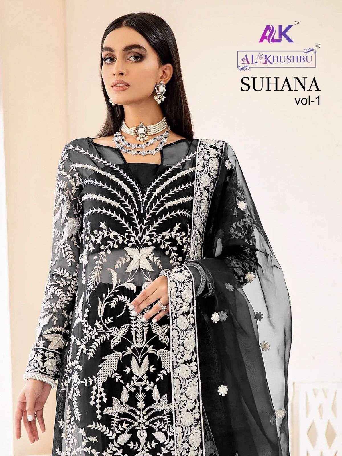 SUHANA VOL-01 BY AL KHUSHBU 4039-A TO 4039-D SERIES GEORGETTE HEAVY EMBROIDERY PAKISTANI DRESS