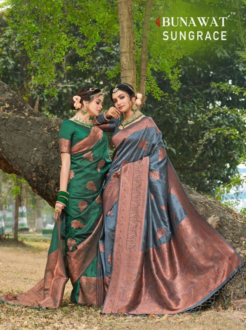 SUNGRACE BY BUNAWAT 10013 TO 10018 SERIES DESIGNER SILK WORK SAREES