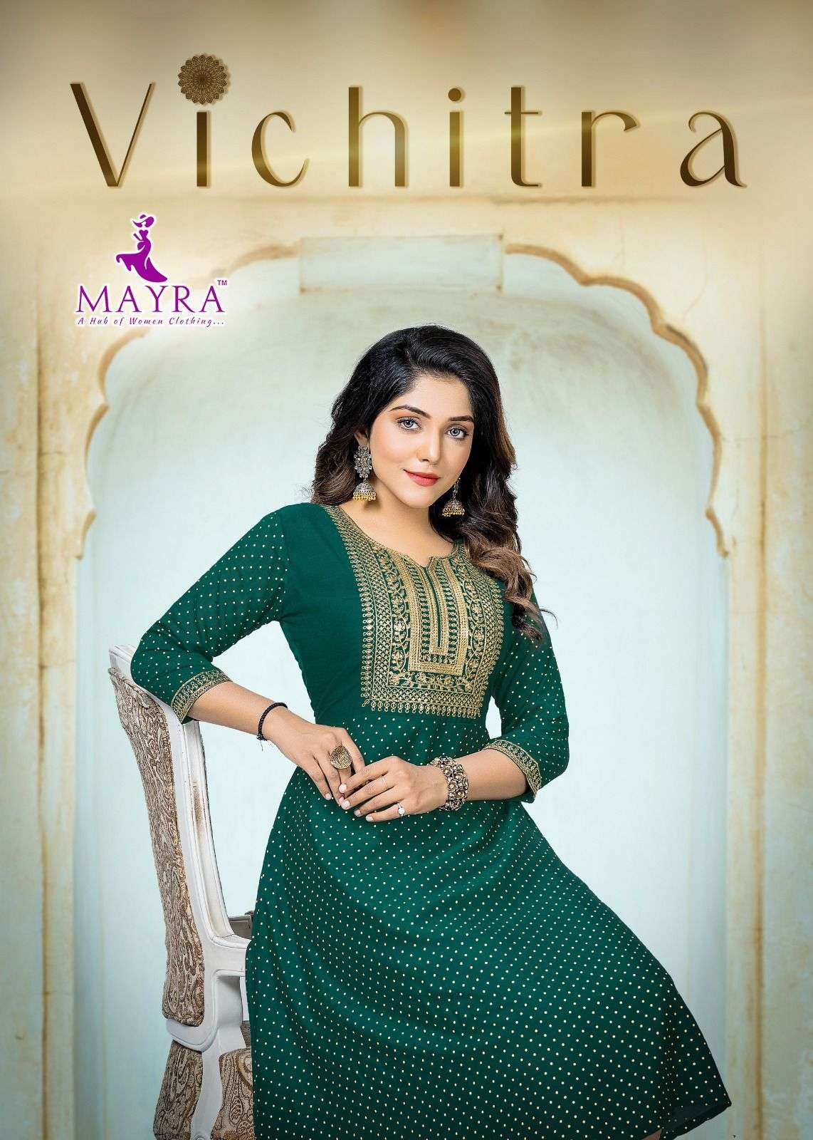 VICHITRA BY MAYRA 80011 TO 80018 SERIES FANCY VICHITRA WORK KURTI