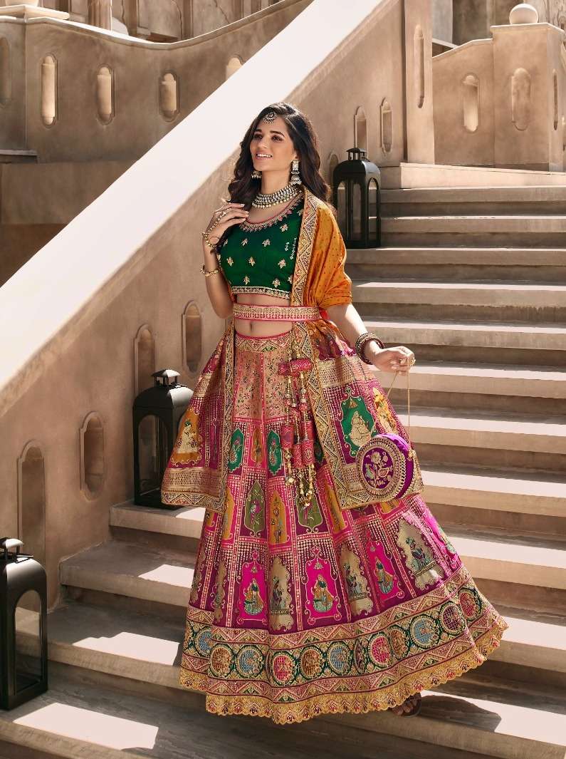 VRINDAVAN VOL-35 BY VRINDAVAN 10231 TO 10239 SERIES SILK WORK LEHENGAS