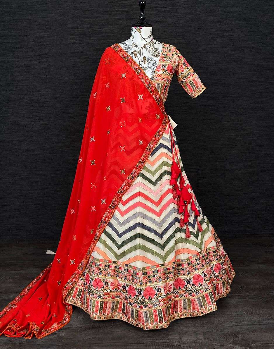 1720 COLOUR BY ASLIWHOLESALE FANCY DESIGNER GEORGETTE LEHENGAS