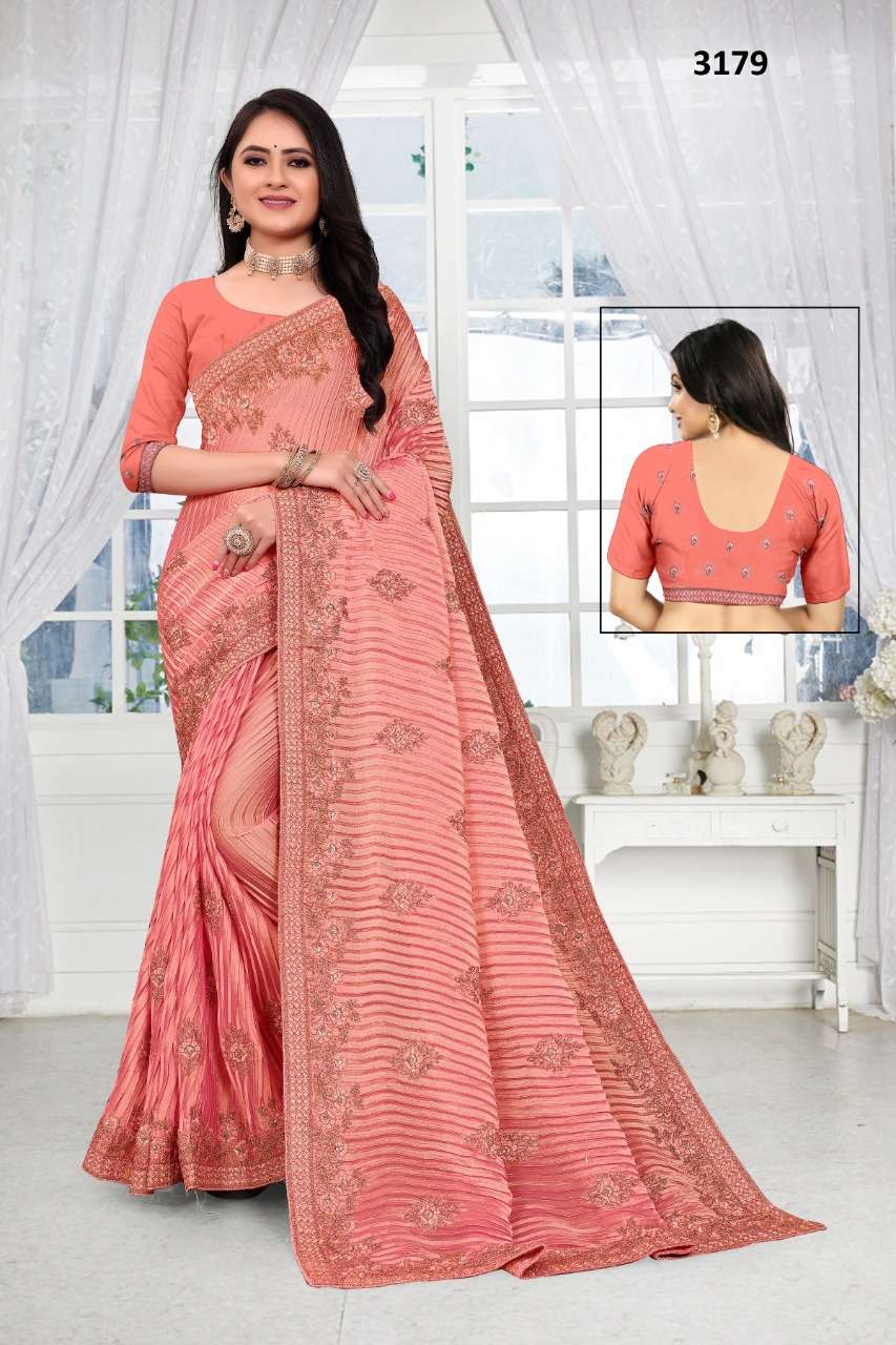 3179 COLOURS BY ASLIWHOLESALE FANCY HEAVY DESIGNER SAREE