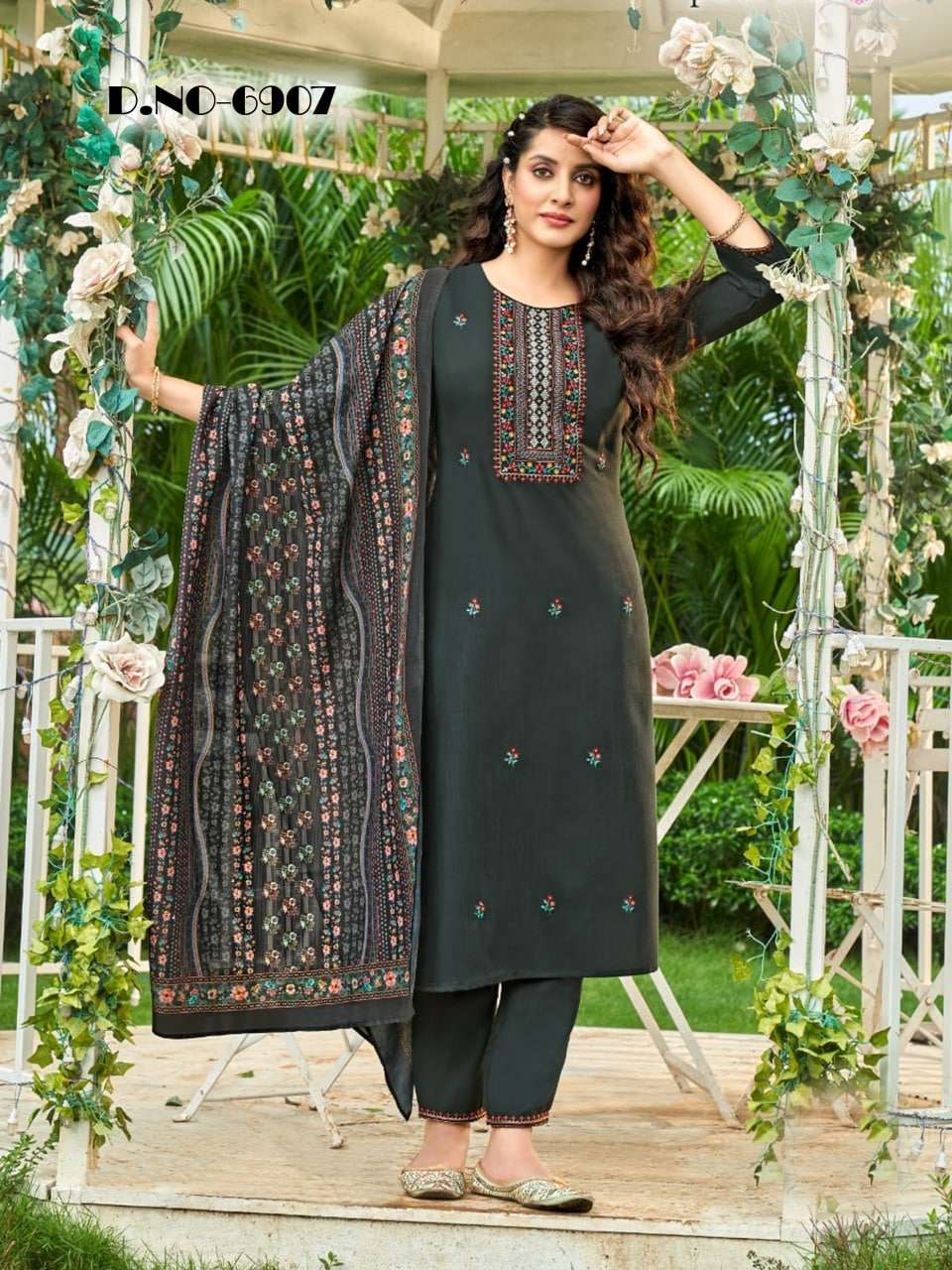 6907 TO 6912 SERIES BY ASLIWHOLESALE TELSA SILK STITCHED DRESSES