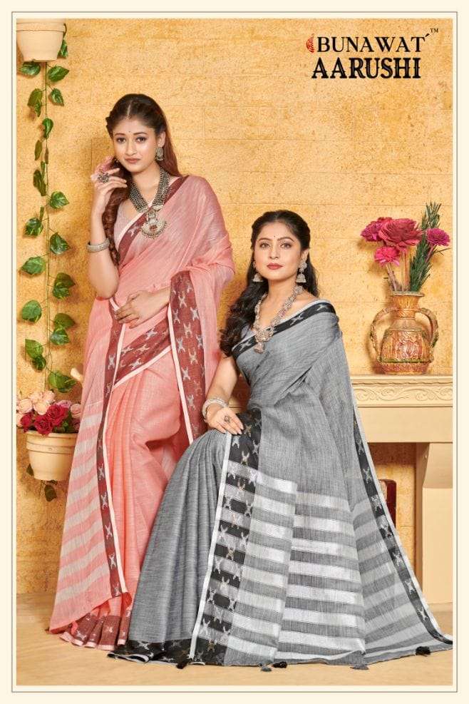 AARUSHI BY BUNAWAT 10079 TO 10084 SERIES DESIGNER FANCY WORK SAREES