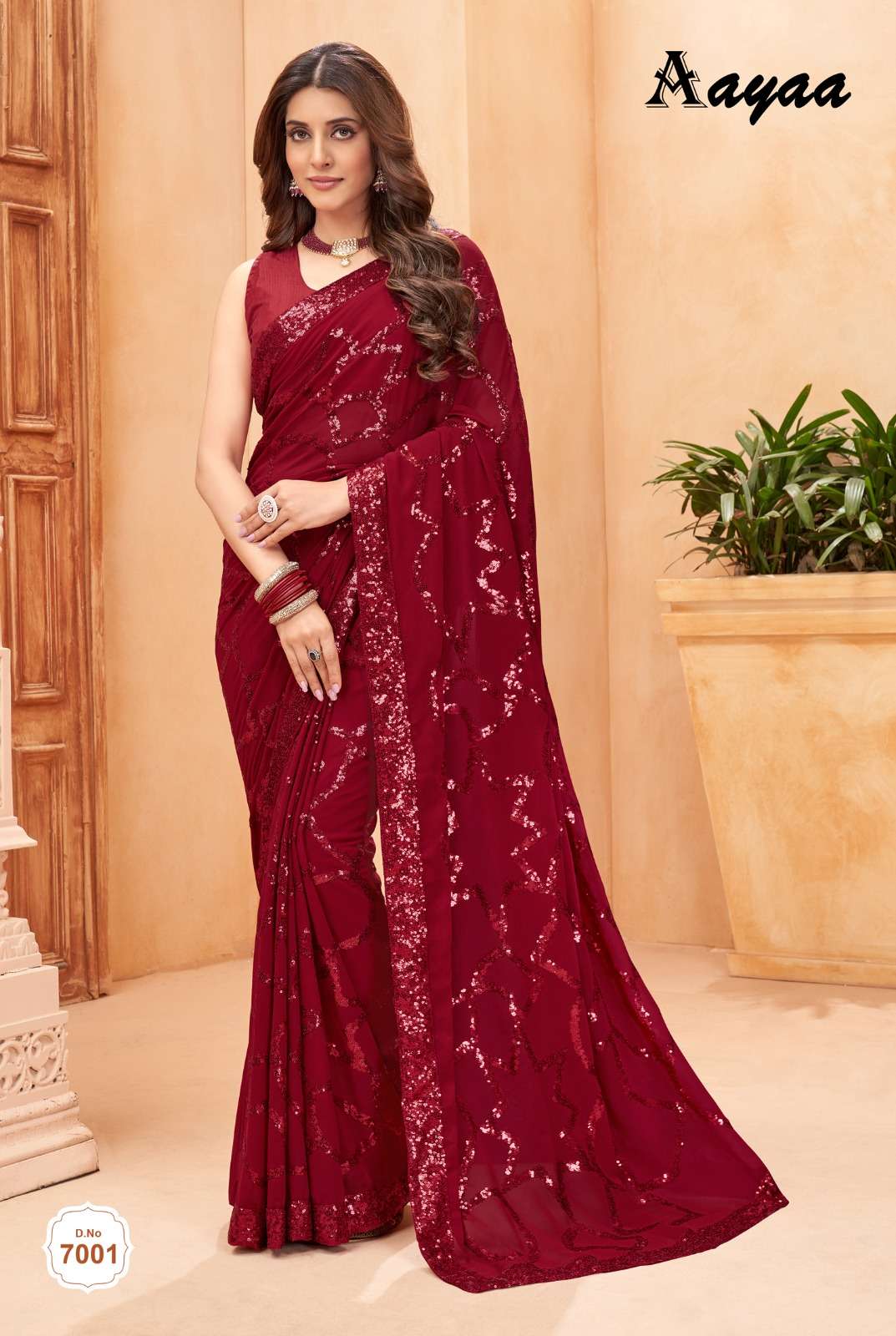 AAYAA AARADHNA VOL-07 BY ASLIWHOLESALE FANCY SEQUENCE SAREES