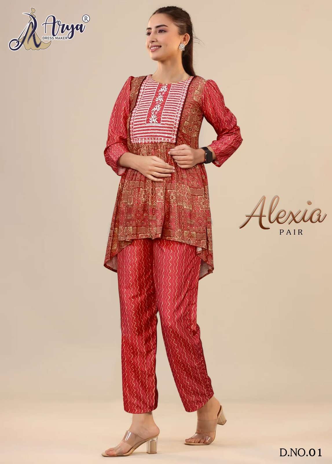 ALEXIA WESTERN BY ARYA DRESS MAKER 01 TO 06 SERIES COTTON TOP AND PANTS 