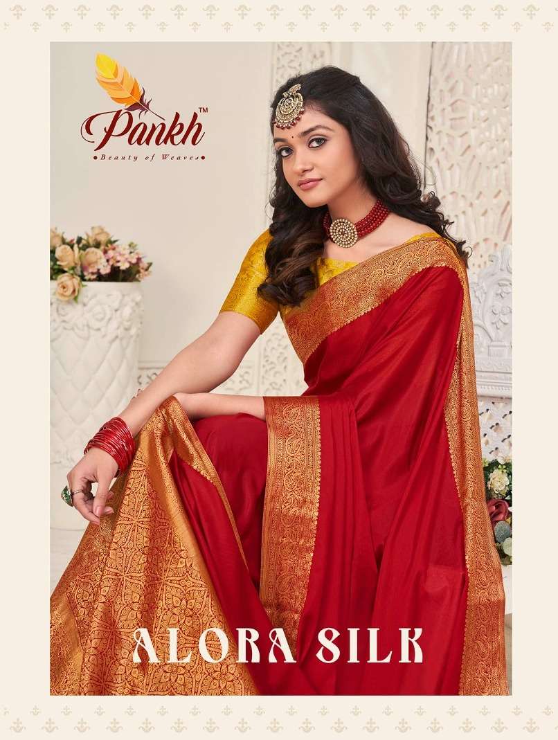 ALORA SILK BY PANKH 5501 TO 5510 SERIES CHINON SILK SAREES