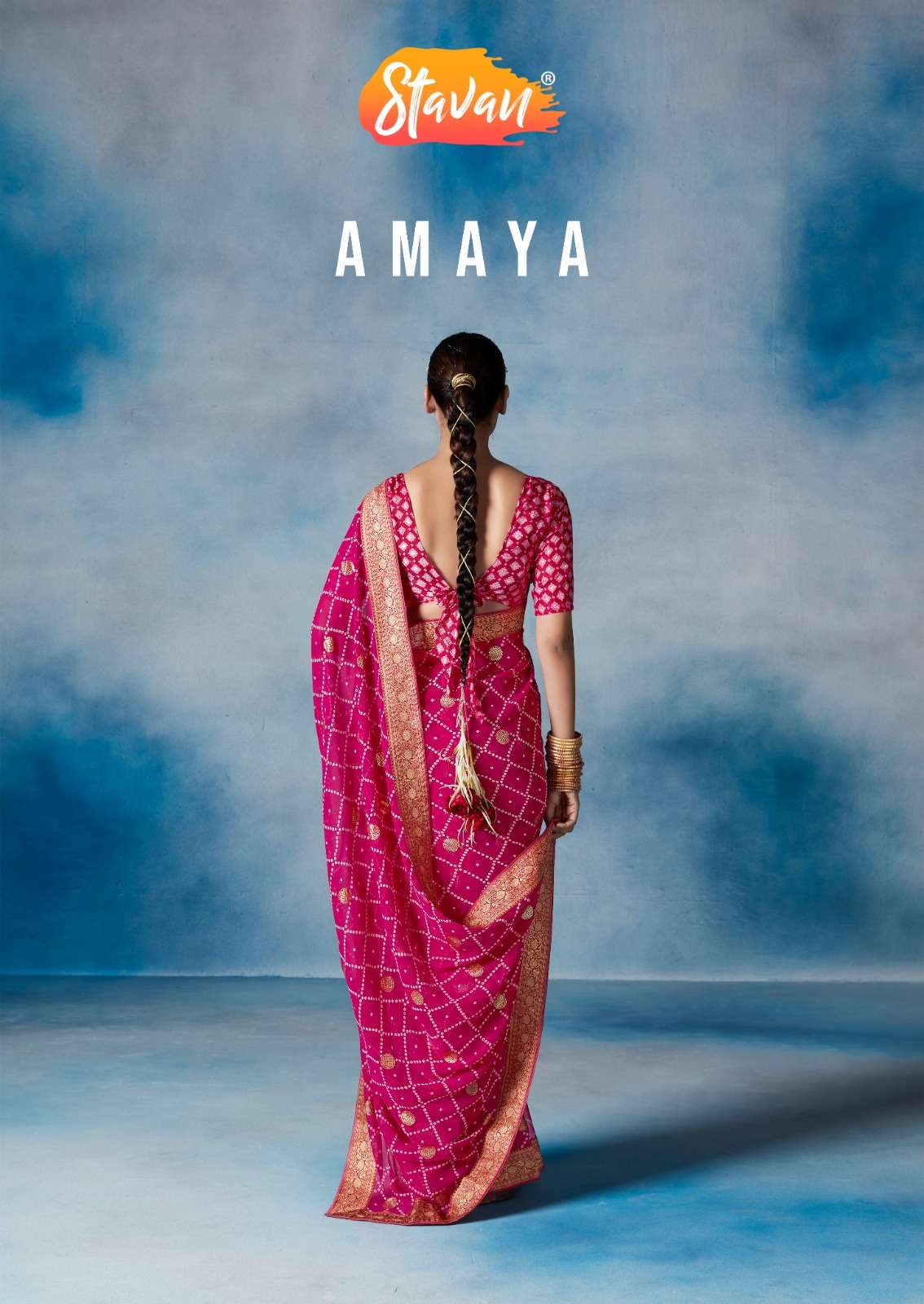 AMAYA BY STAVAN 101 TO 105 SERIES DESIGNER GEORGETTE SAREES