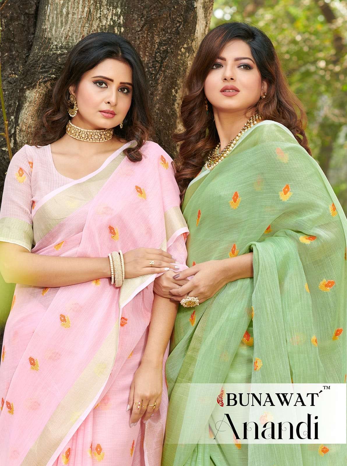 ANANDI BY BUNAWAT 1001 TO 1006 SERIES DESIGNER FANCY WORK SAREES