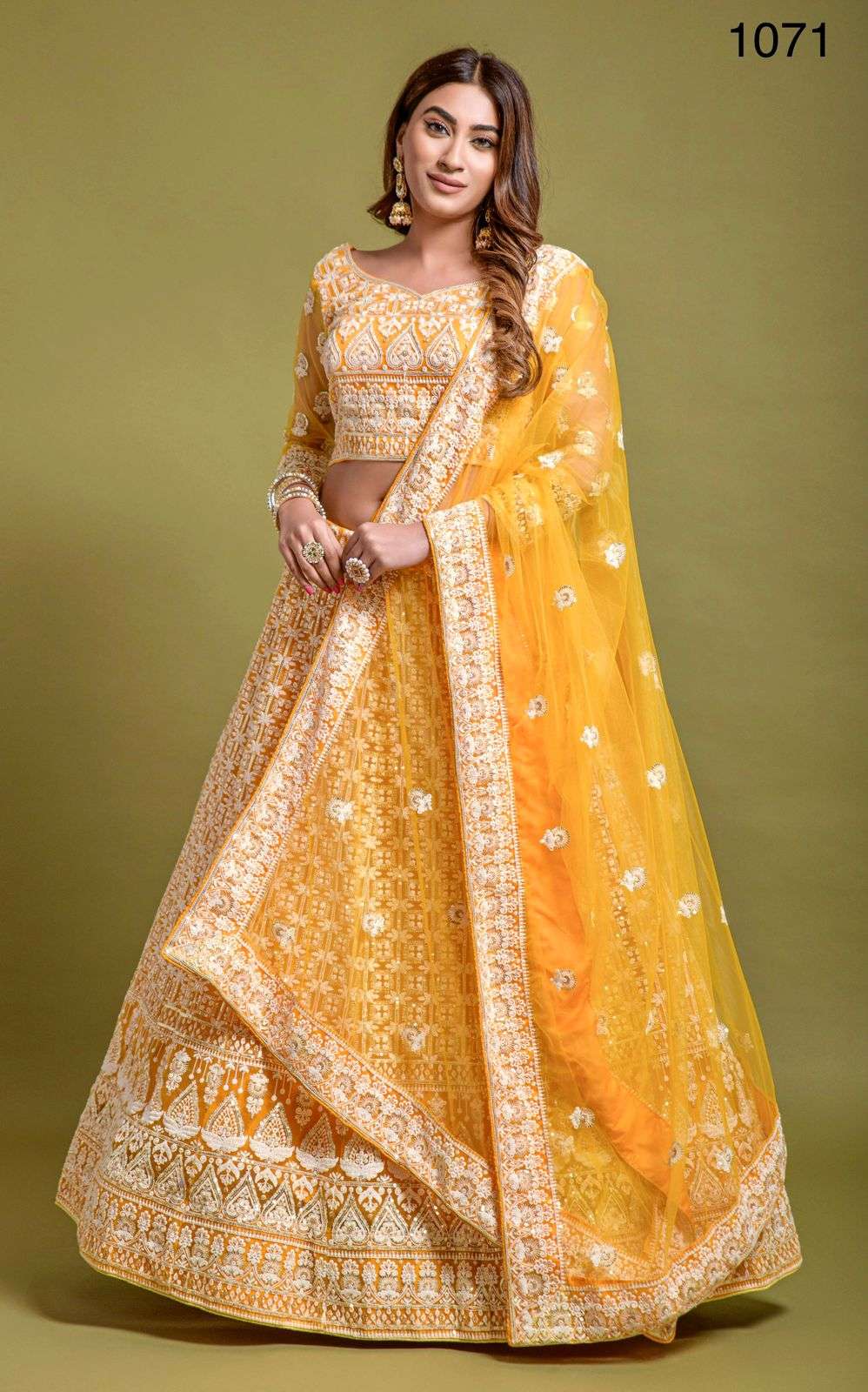 ANGAN VOL-1 COLOURS BY ASLIWHOLESALE BRIDAL NET HEAVY LEHENGAS