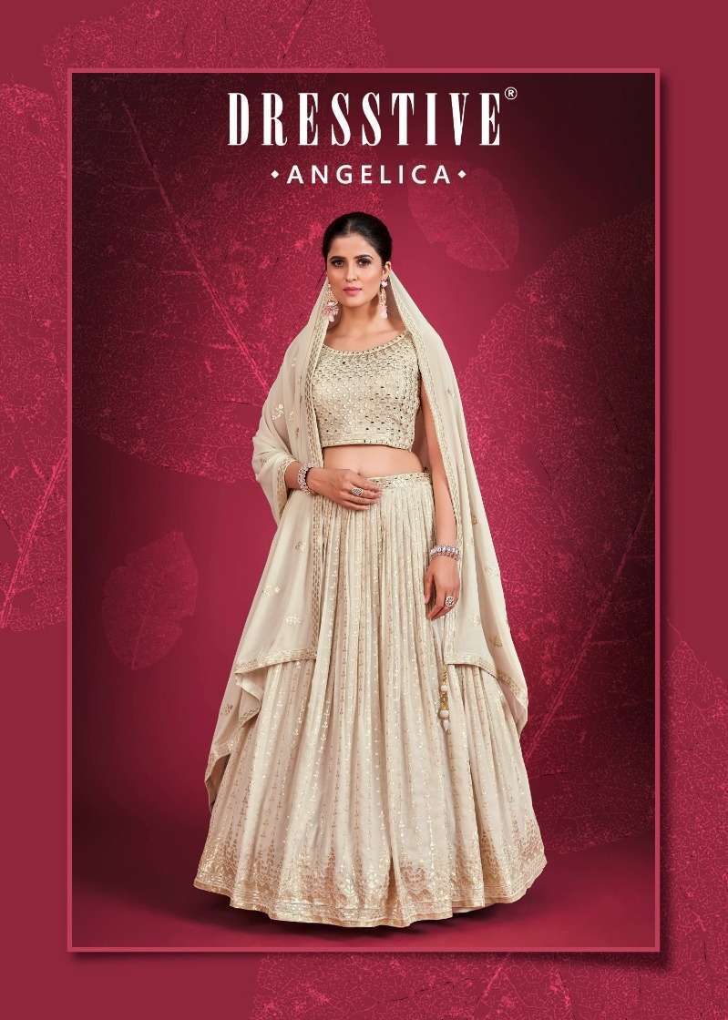 ANGELICA BY DRESSTIVE 1401 TO 1405 SERIES HEAVY GEORGETTE LEHENGAS