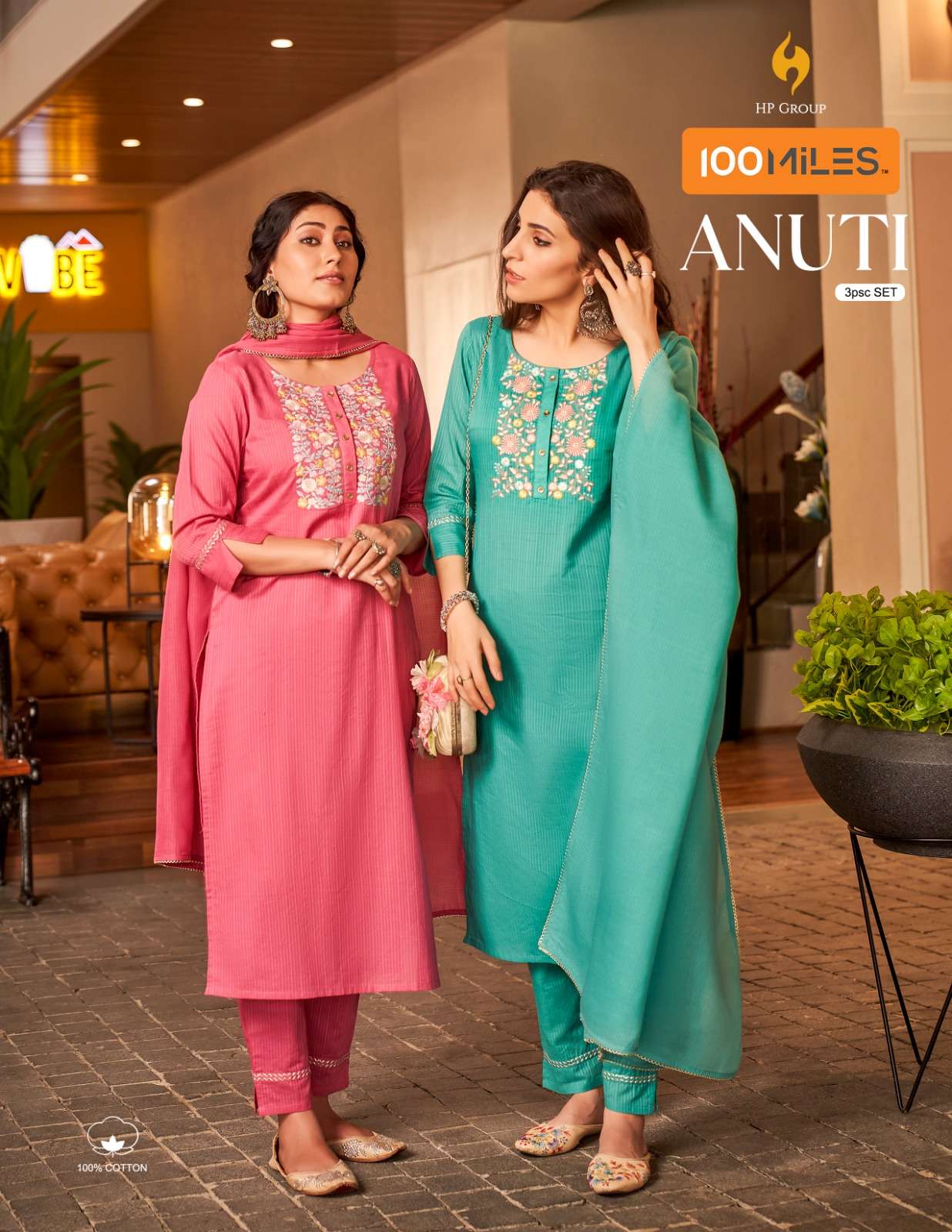 ANUTI BY 100 MILES 01 TO 04 SERIES COTTON EMBROIDERY DRESSES