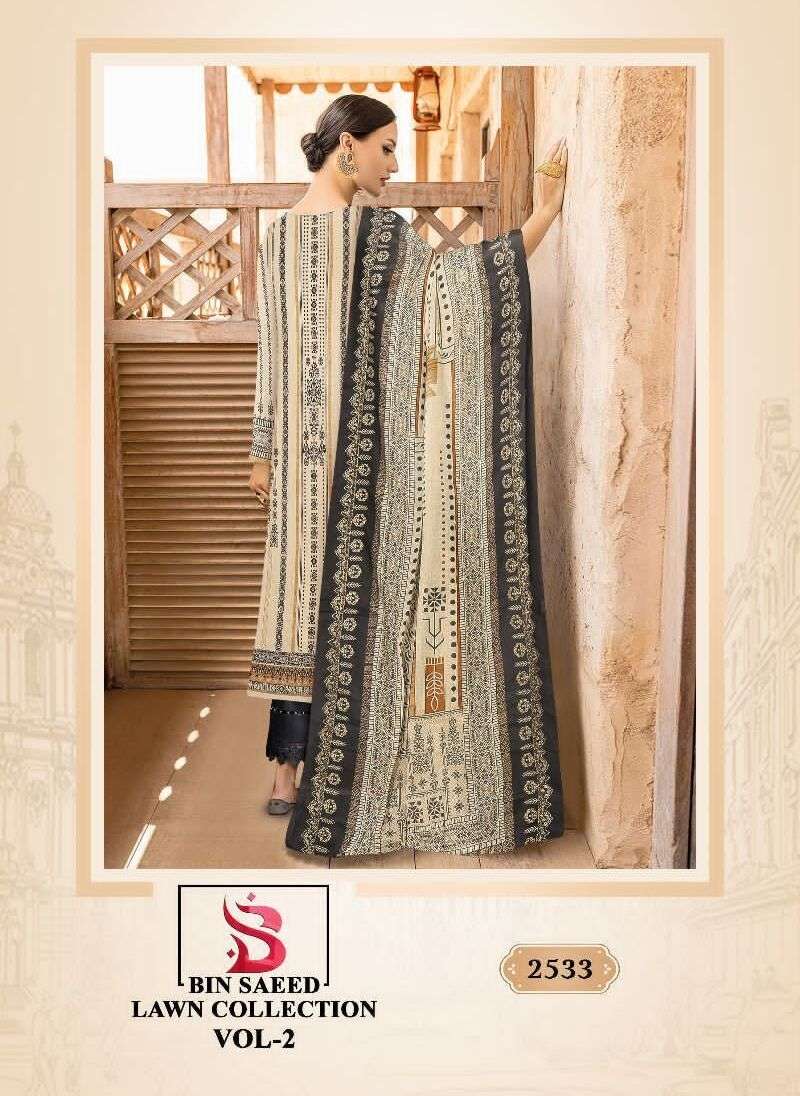 BIN SAEED LAWN COLLECTION VOL-02 2536 & 2533 BY SHREE FABS LAWN PAKISTANI DRESSES