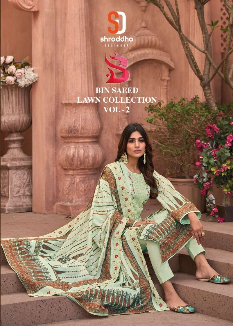 BIN SAEED VOL-2 BY SHRADDHA DESIGNER 20001 TO 20004 SERIES LAWN PAKISTANI DRESSES